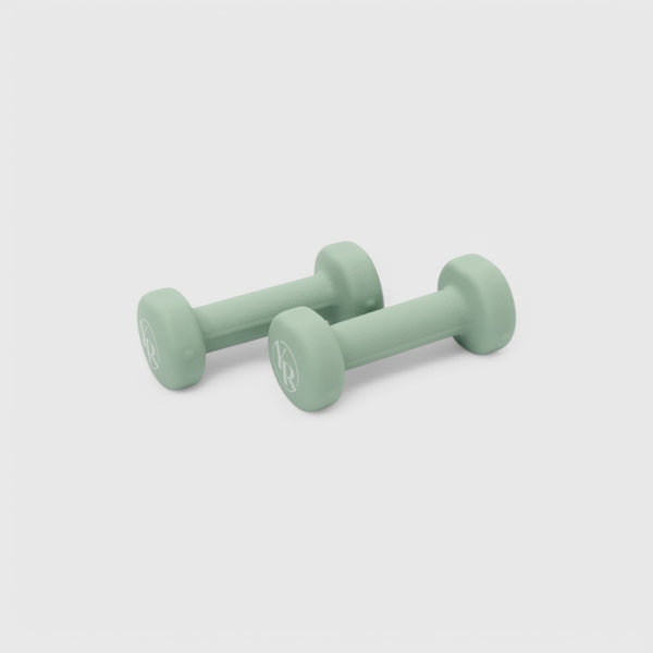 Sage Green Pilates Hand Weights - Side Angle | Your Reformer