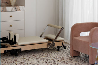 Maple Wood Folding Reformer - Bedroom Setup View | Your Reformer