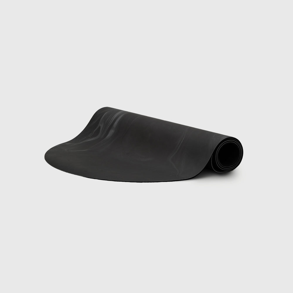 Black Wash Arch Yoga Mat - Curved Profile View | Your Reformer