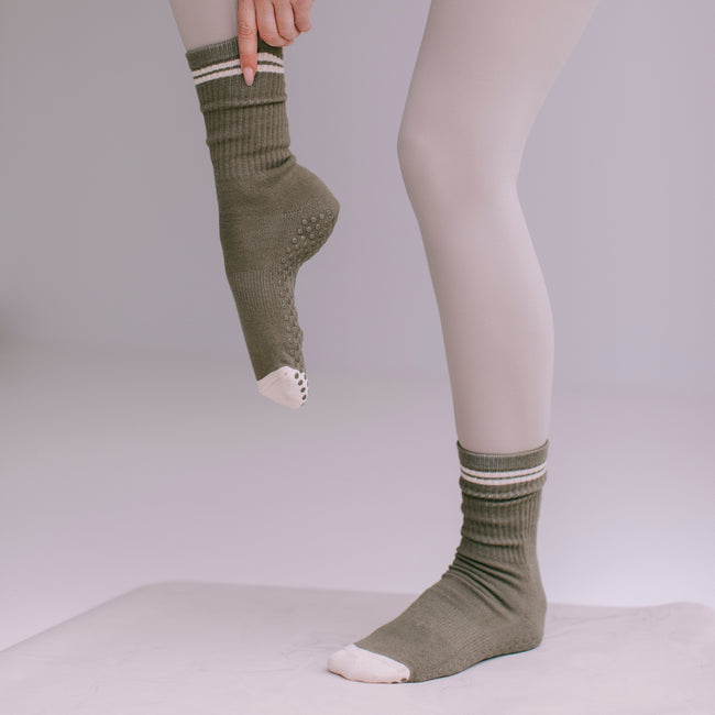 Crew Grip Socks - Khaki / Small