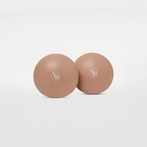 Mocha Pilates Toning Balls Pair - Front View | Your Reformer