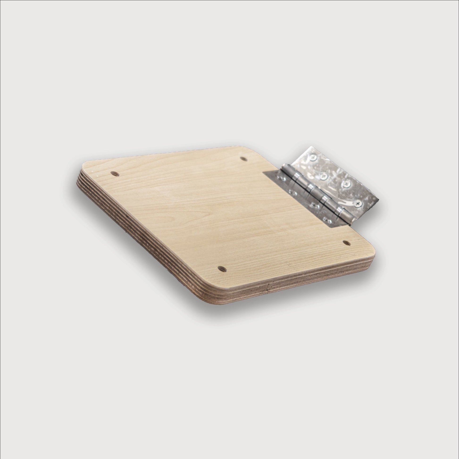 Natural Wood Headrest Timber with Metal Hardware - Angled View | Your Reformer